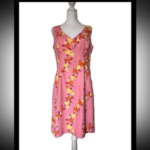 Lilly Pulitzer Pink Floral 100% Cotton Back Zip
Lined Sleeveless Dress S…